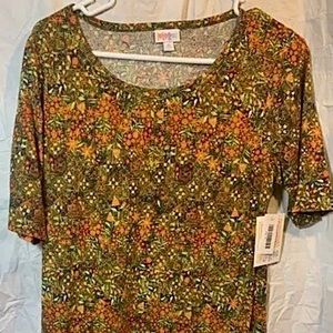🌻 New! LulaRoe Julia yellow, orange, green, shortsleeved, pencil midi dress. XL
